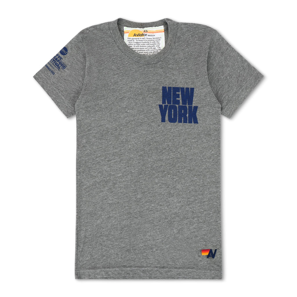 NEW YORK WINE & FOOD 2025 CREW TEE SHIRT - HEATHER
