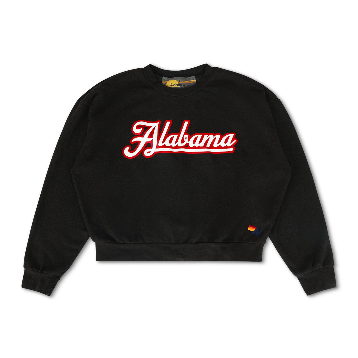 UNIVERSITY OF ALABAMA RELAXED CREW SWEATSHIRT - BLACK