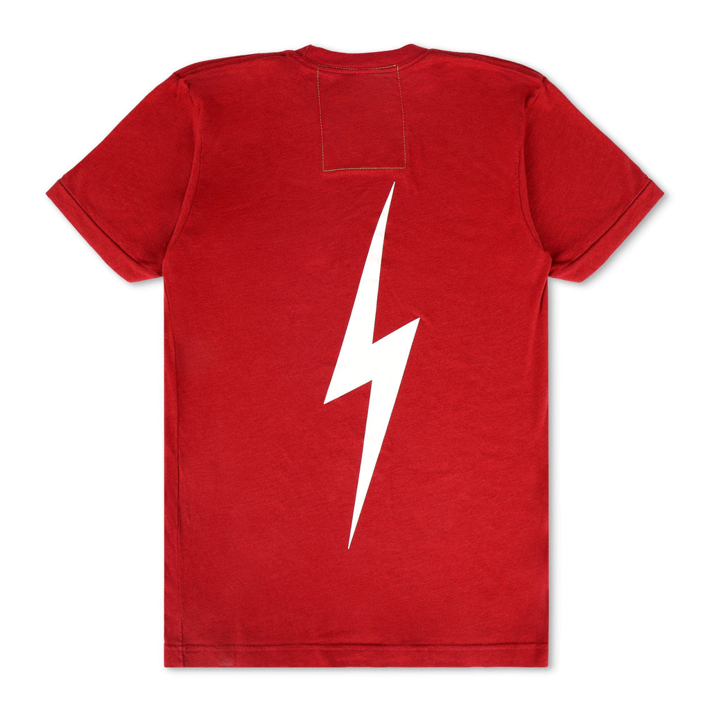 UNIVERSITY OF ALABAMA BOLT CREW TEE SHIRT - CRIMSON