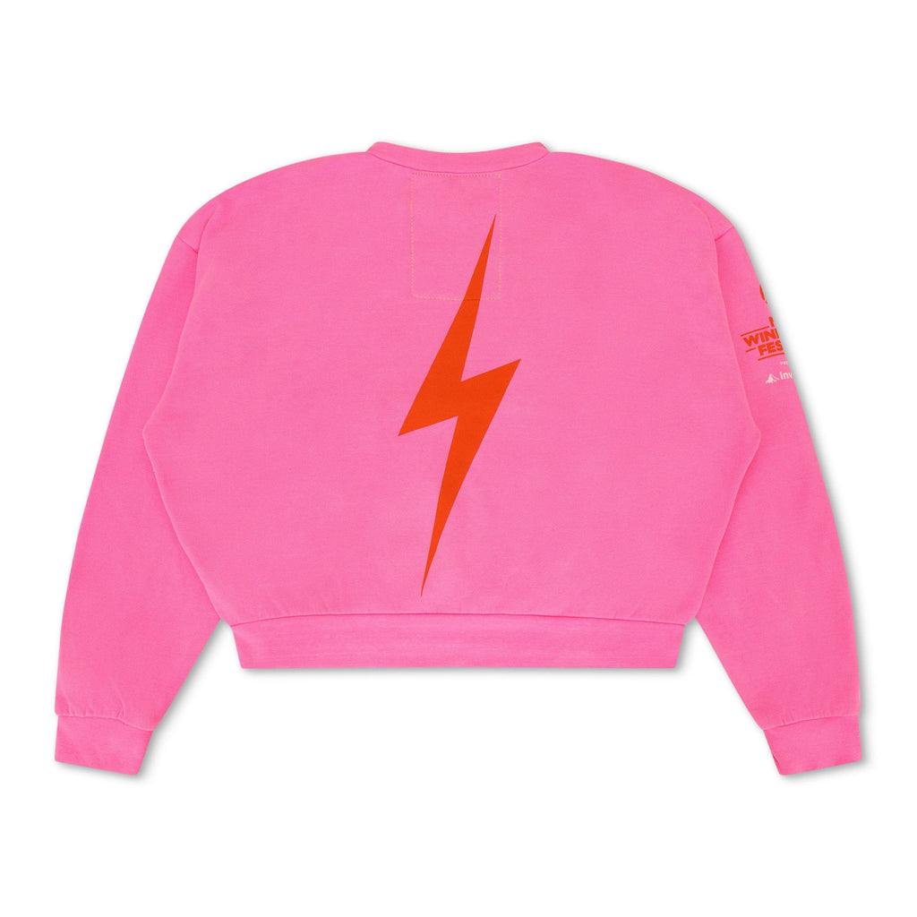 NEW YORK WINE & FOOD 2025 CREW SWEATSHIRT RELAXED - NEON PINK