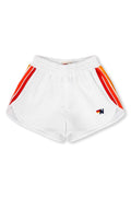 5 STRIPE KIDS FLEX JOGGER SHORT - WHITE