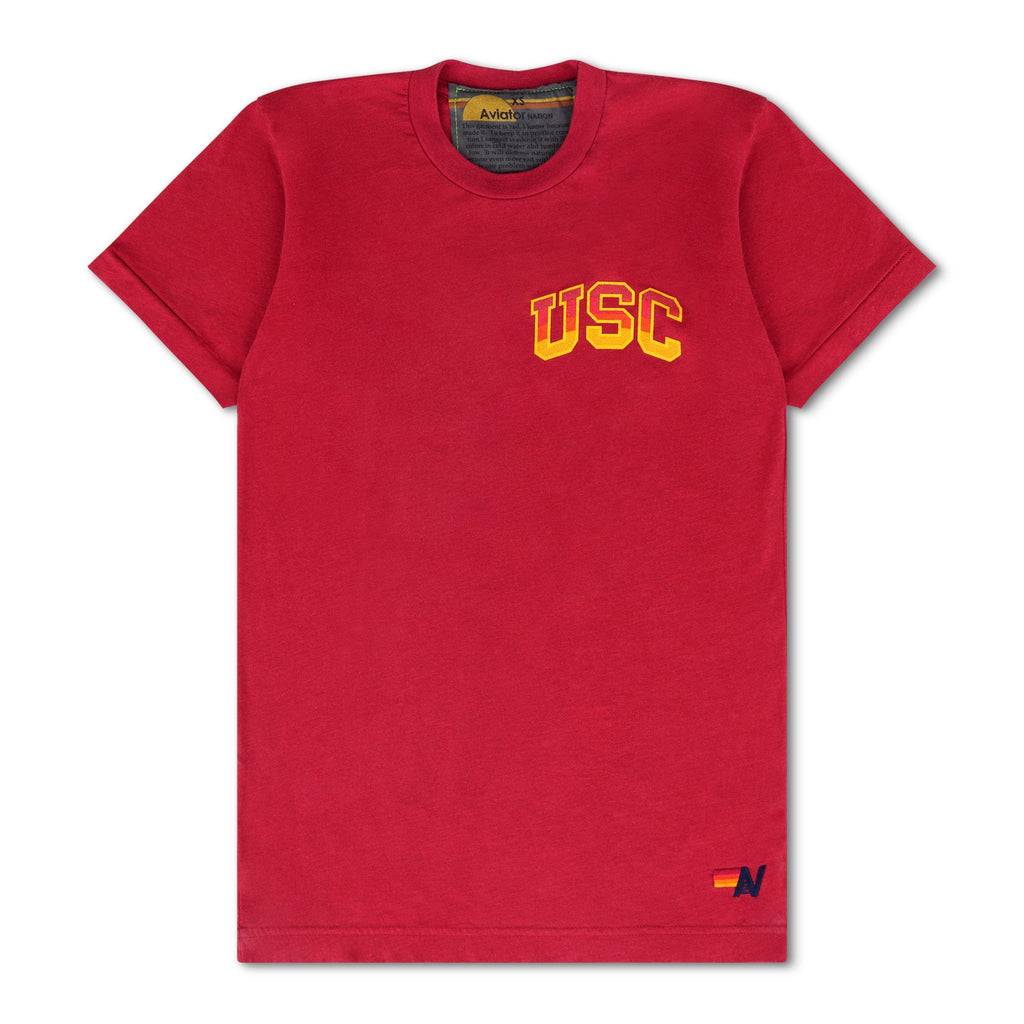UNIVERSITY OF SOUTHERN CALIFORNIA BOLT CREW TEE SHIRT - CARDINAL