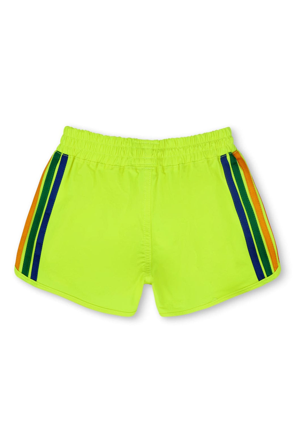 KIDS 5 STRIPE FLEX JOGGER SHORT - NEON YELLOW
