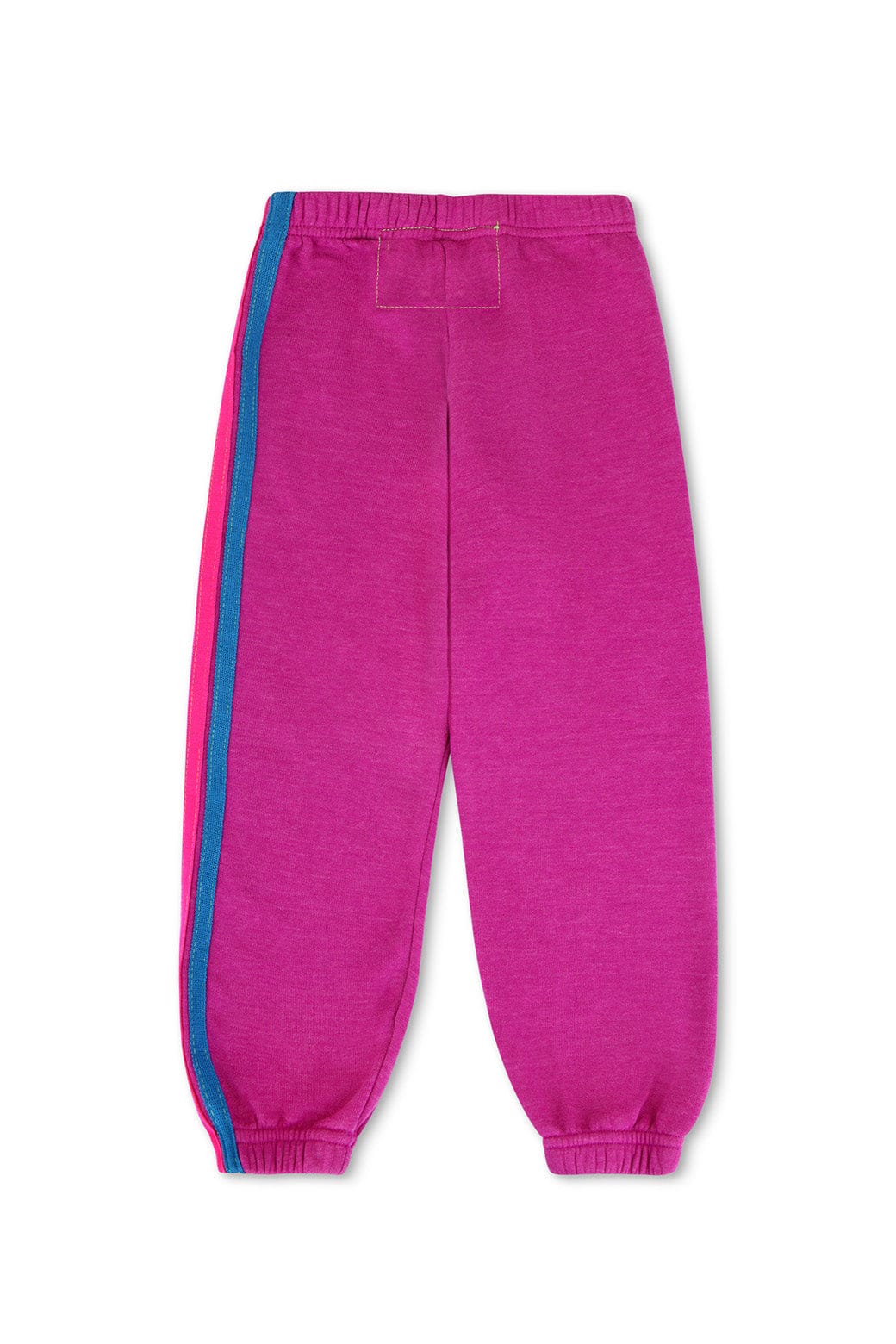 KIDS 5 STRIPE SWEATPANTS - MAGENTA YELLOW BLUE