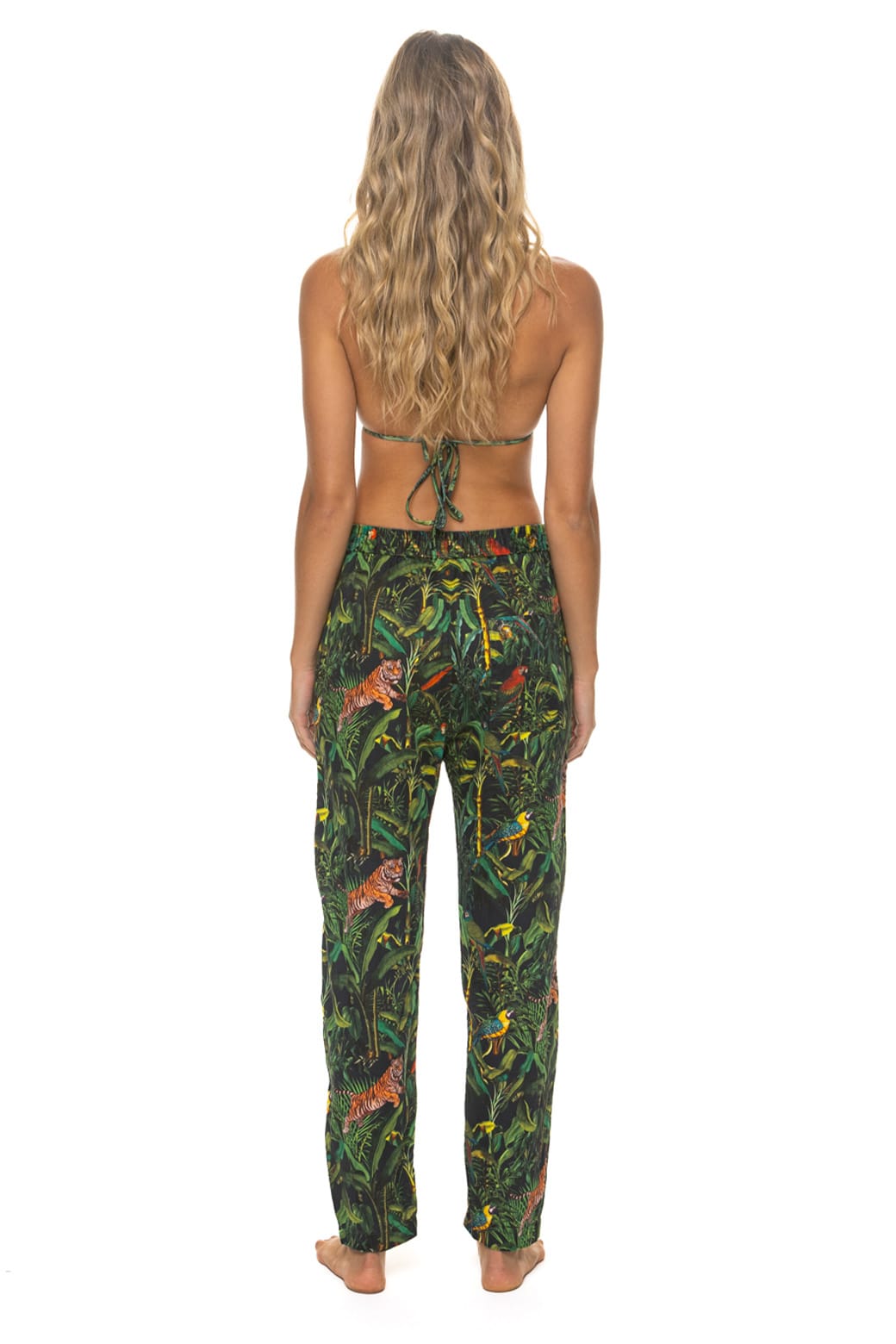 UNISEX COTTON LUXE POPLIN RELAXED PANT - VINTAGE BLACK JUNGLE