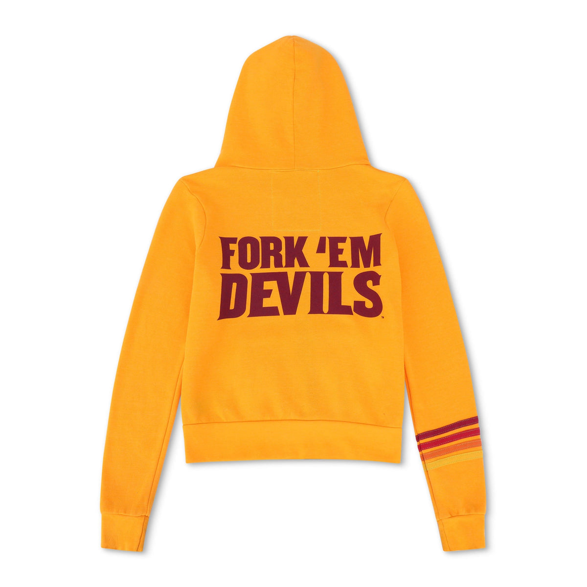 ASU FORK EM DEVILS ZIP HOODIE - GOLD