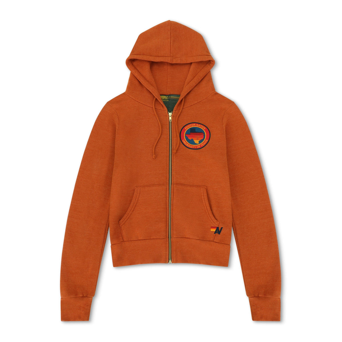 UNIVERSITY OF TEXAS CIRCLE PRINT ZIP HOODIE - BURNT ORANGE