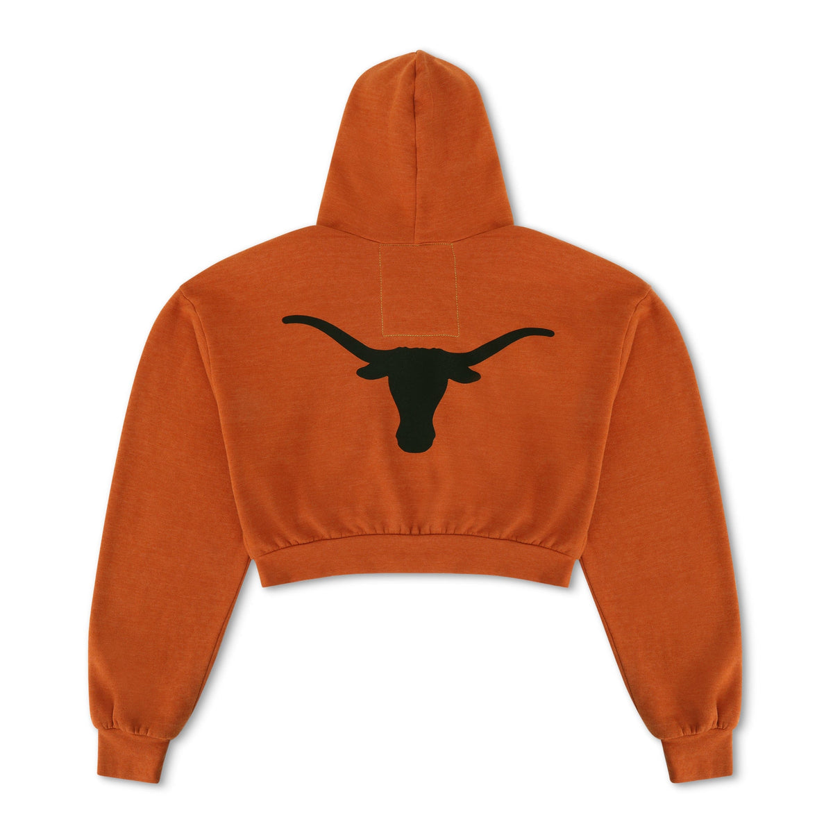 UNIVERSITY OF TEXAS LONGHORNS RELAXED CIRCLE CROPPED HOODIE - BURNT ORANGE