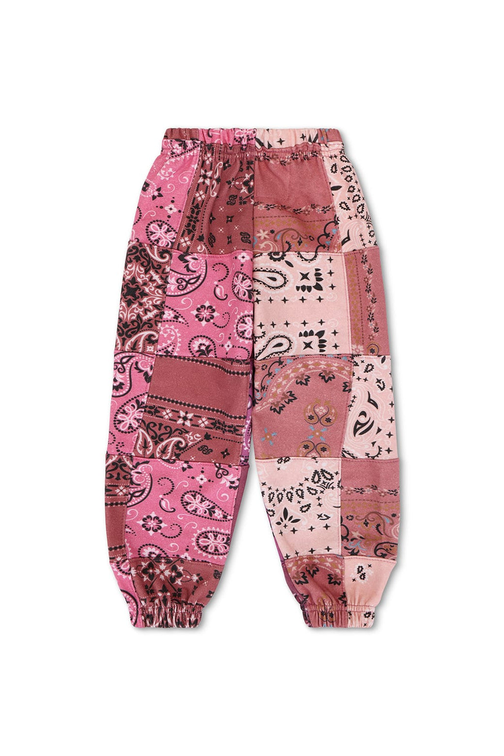 KIDS BANDANA QUILTED SWEATPANTS - PINK