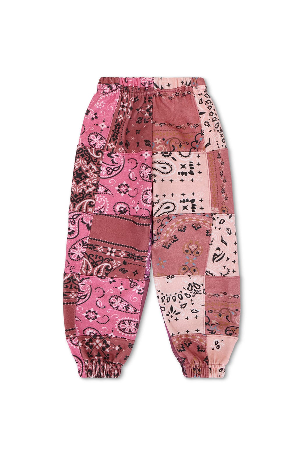 KIDS BANDANA QUILTED SWEATPANTS - PINK