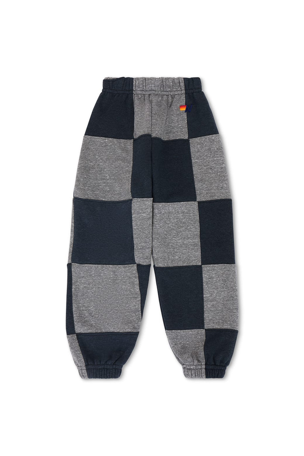 KIDS CHECK QUILTED SWEATPANTS - HEATHER GREYCHARCOAL