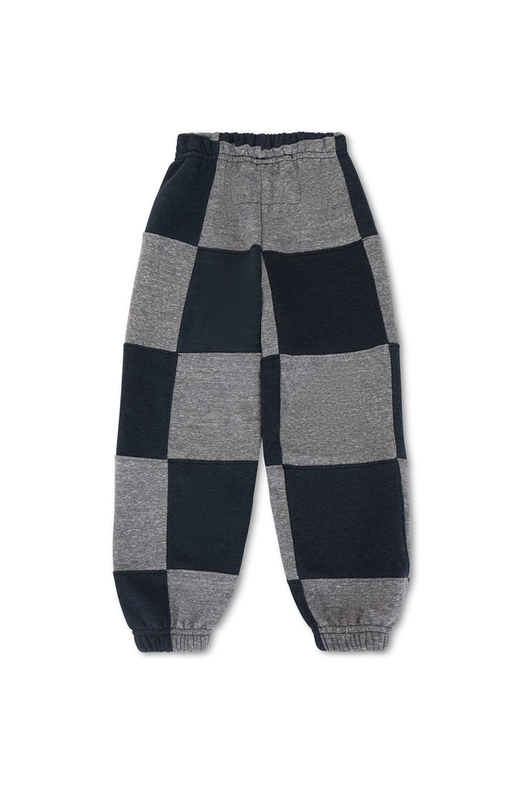 KIDS CHECK QUILTED SWEATPANTS - HEATHER GREYCHARCOAL