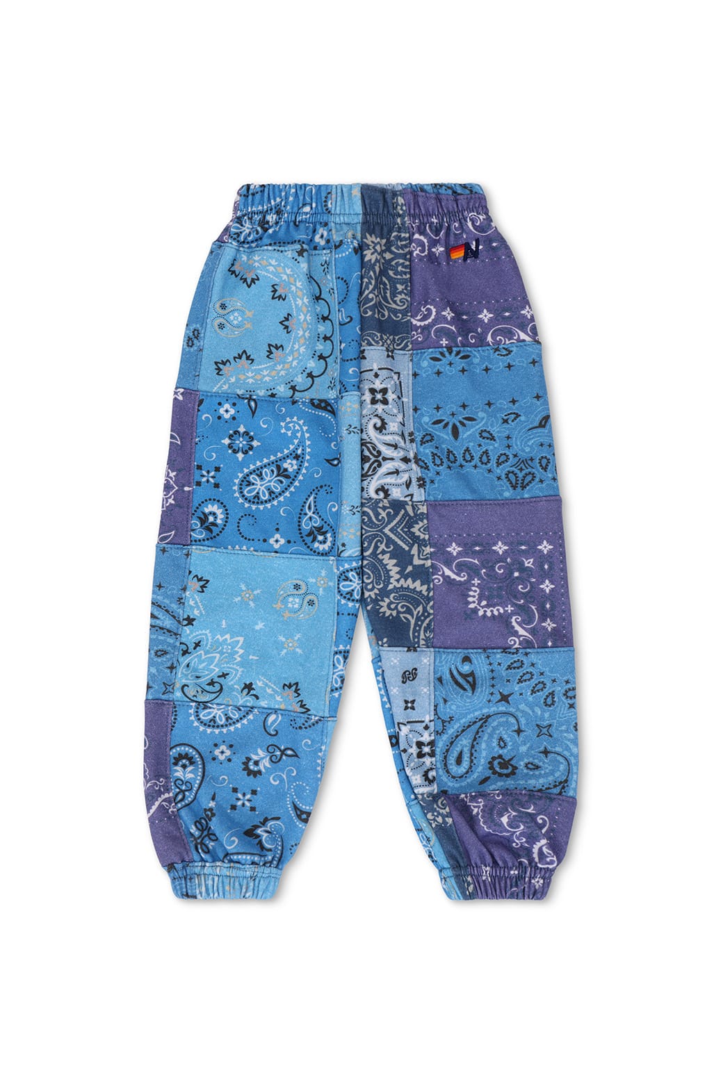 KIDS BANDANA QUILTED SWEATPANTS - BLUE
