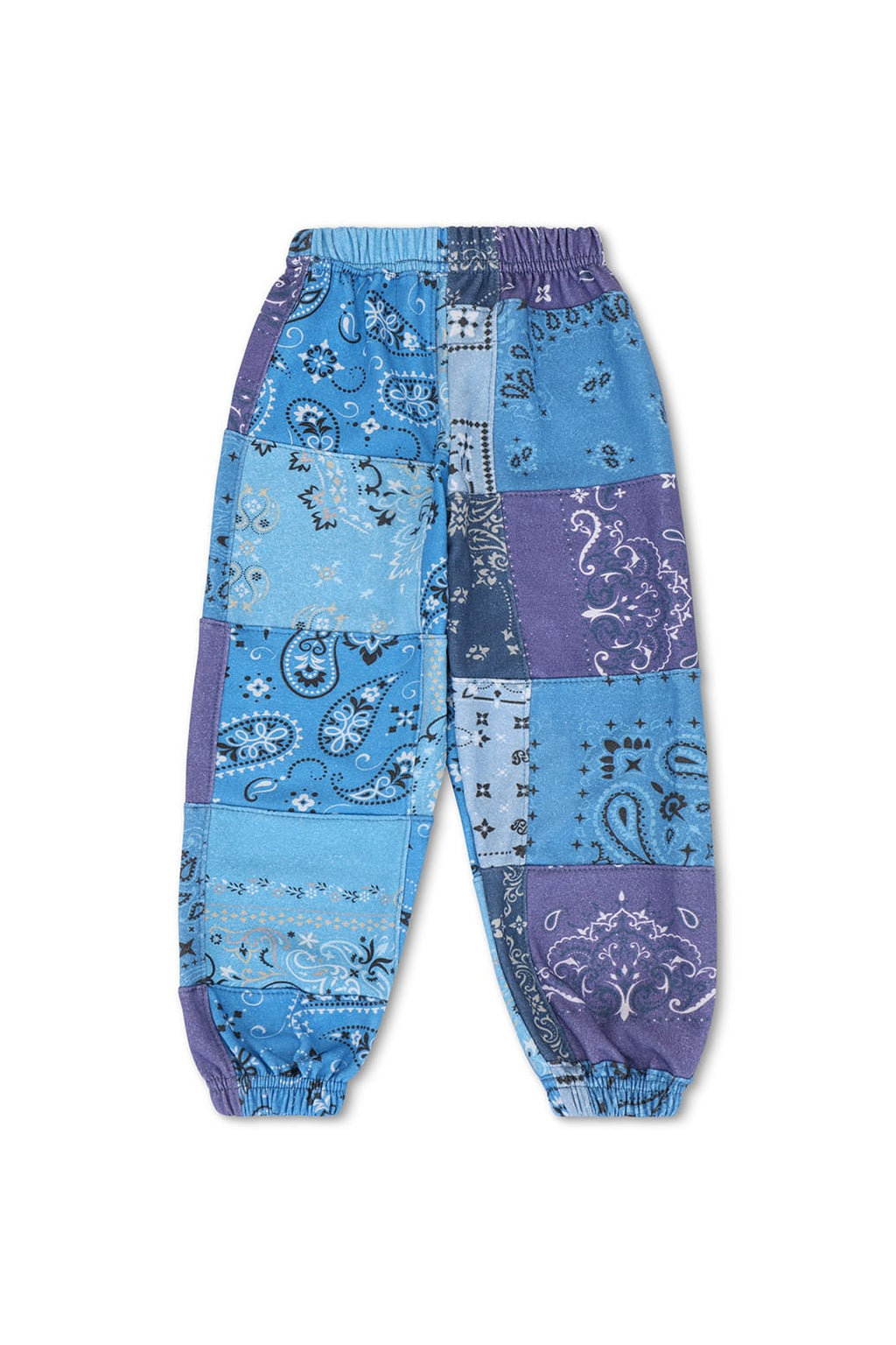 KIDS BANDANA QUILTED SWEATPANTS - BLUE