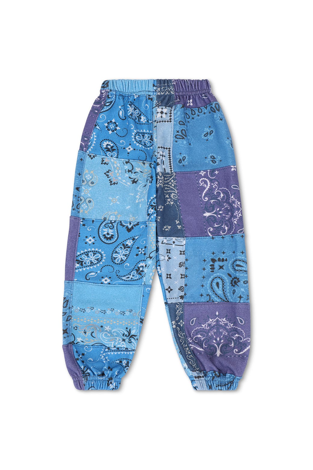 KIDS BANDANA QUILTED SWEATPANTS - BLUE