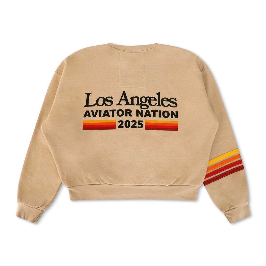 LOS ANGELES WINE & FOOD 2025 CREW SWEATSHIRT RELAXED - SAND