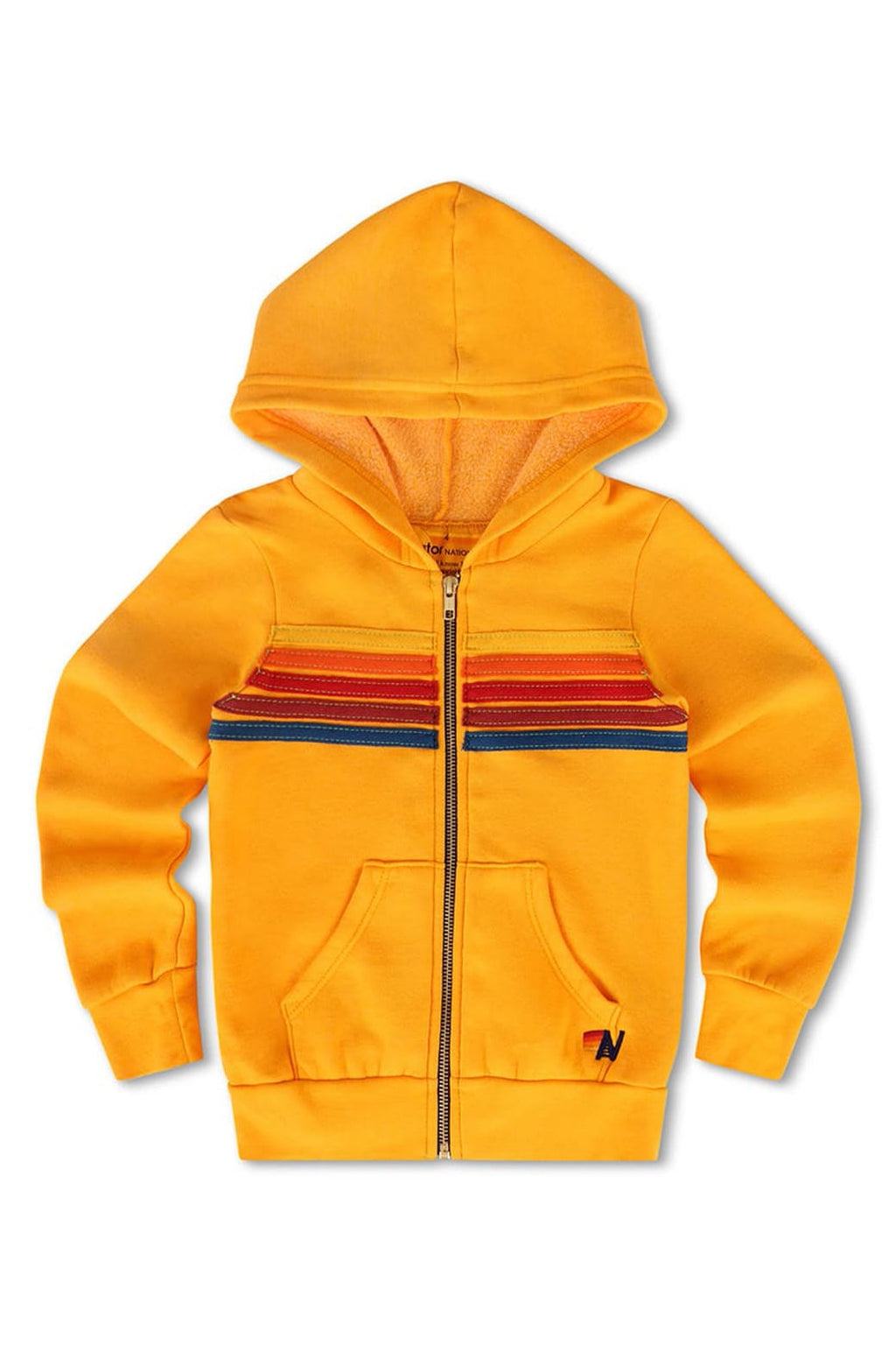 KIDS 5 STRIPE HOODIE - GOLD
