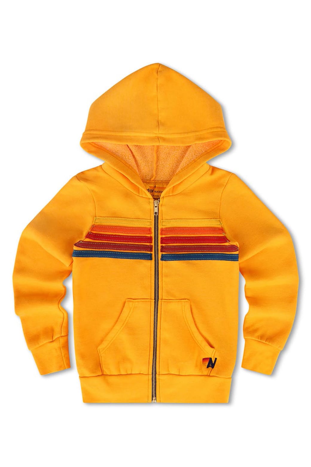 KIDS 5 STRIPE HOODIE - GOLD