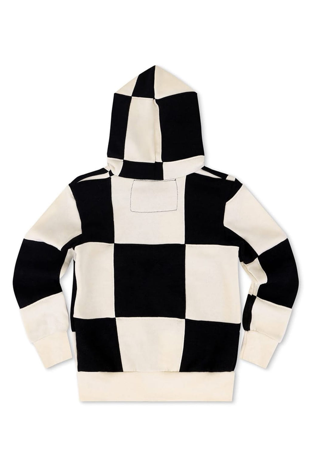 KIDS CHECK QUILTED ZIP HOODIE - VINTAGE WHITE BLACK