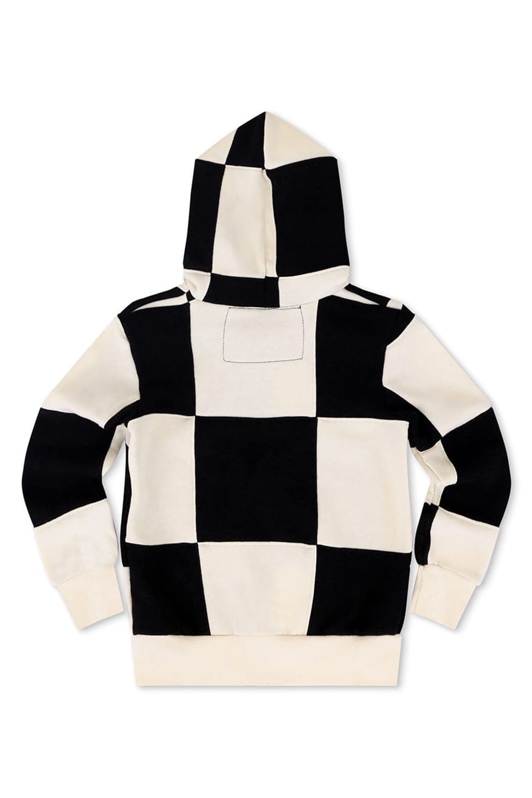 KIDS CHECK QUILTED ZIP HOODIE - VINTAGE WHITE BLACK