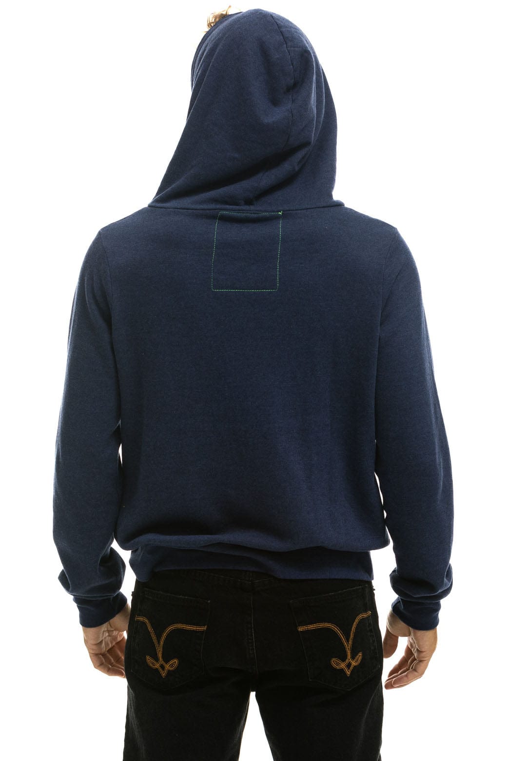 5 STRIPE HOODIE - NAVY