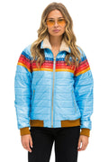 5 STRIPE JACKET - SKY GLOSSY