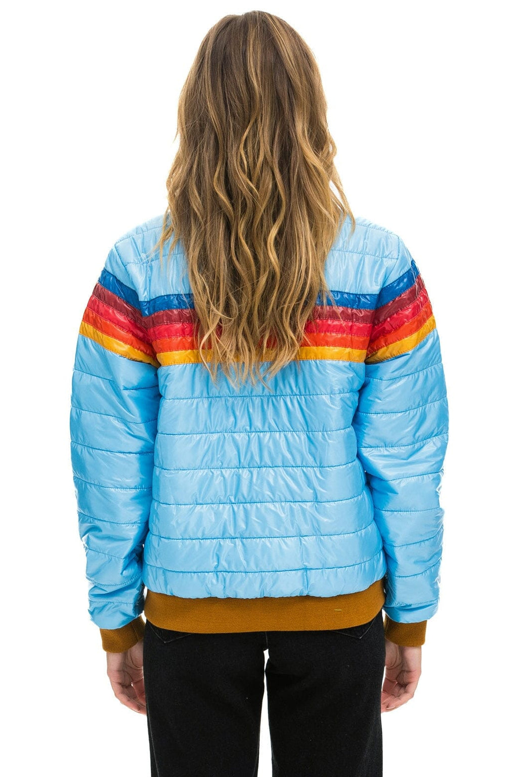 5 STRIPE JACKET - SKY GLOSSY