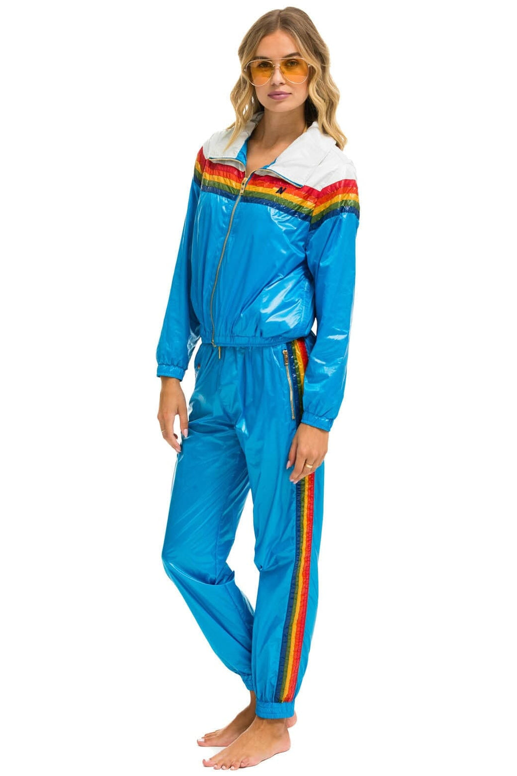 5 STRIPE WINDBREAKER - VINTAGE WHITE DRESDEN GLOSSY