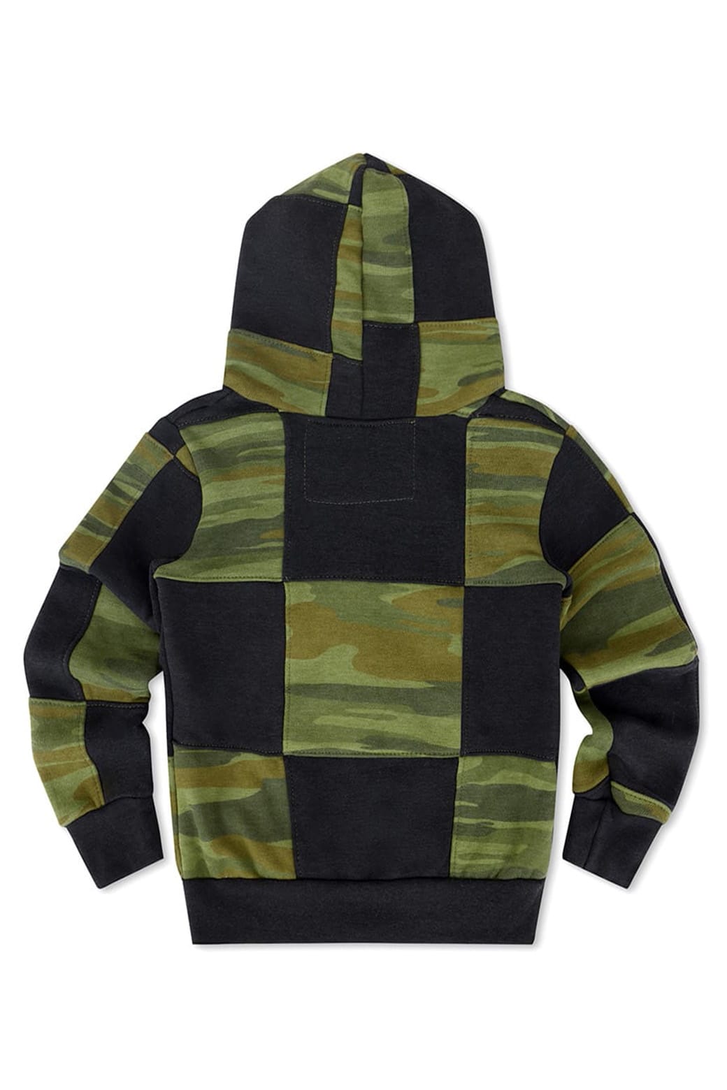 KIDS CHECK QUILTED ZIP HOODIE - SMOKE CAMO