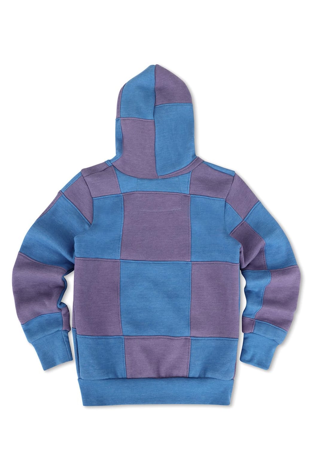 KIDS CHECK QUILTED ZIP HOODIE - LAVENDER OCEAN