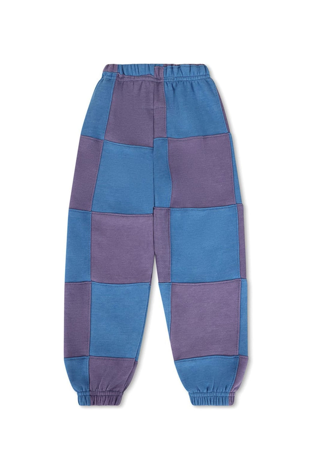 KIDS CHECK QUILTED SWEATPANTS -LAVENDER OCEAN