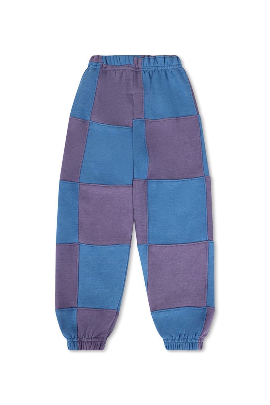 KIDS CHECK QUILTED SWEATPANTS -LAVENDER OCEAN
