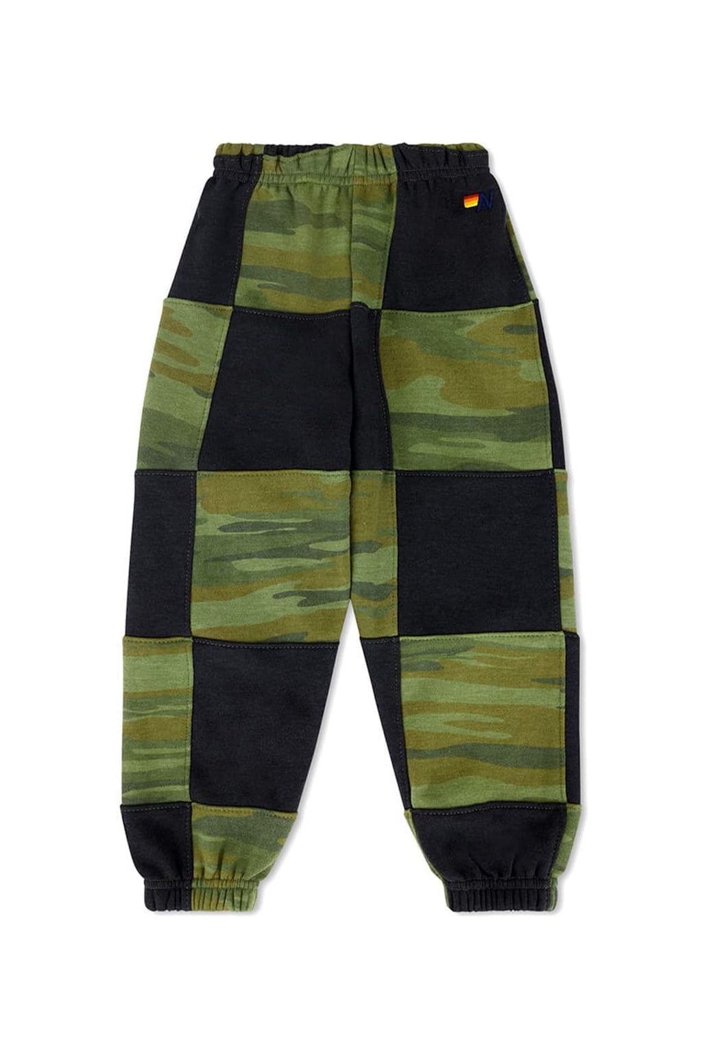 KIDS CHECK QUILTED SWEATPANTS -SMOKE CAMO