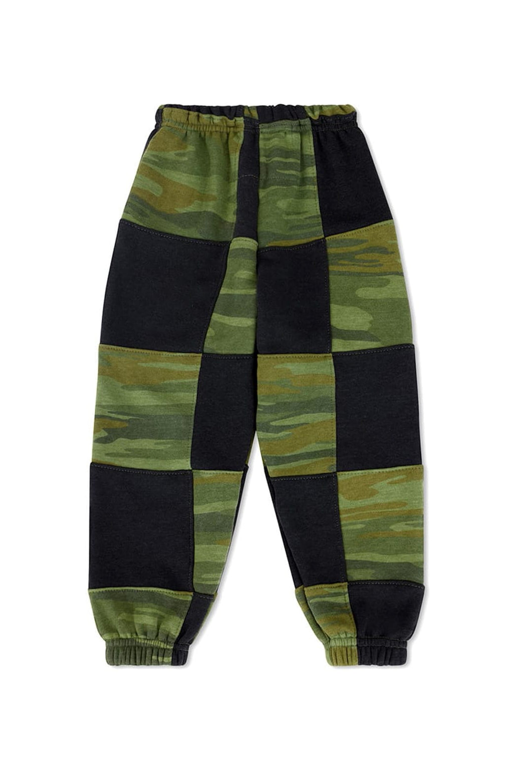 KIDS CHECK QUILTED SWEATPANTS -SMOKE CAMO