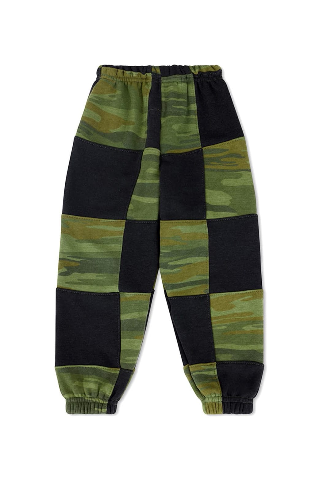 KIDS CHECK QUILTED SWEATPANTS -SMOKE CAMO