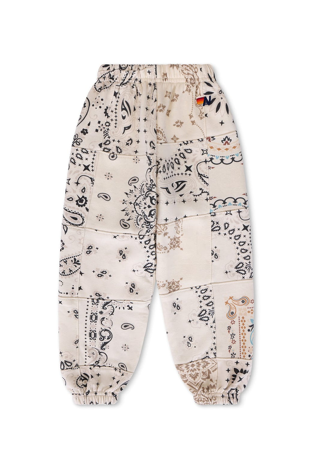 KIDS BANDANA QUILTED SWEATPANTS - VINTAGE WHITE