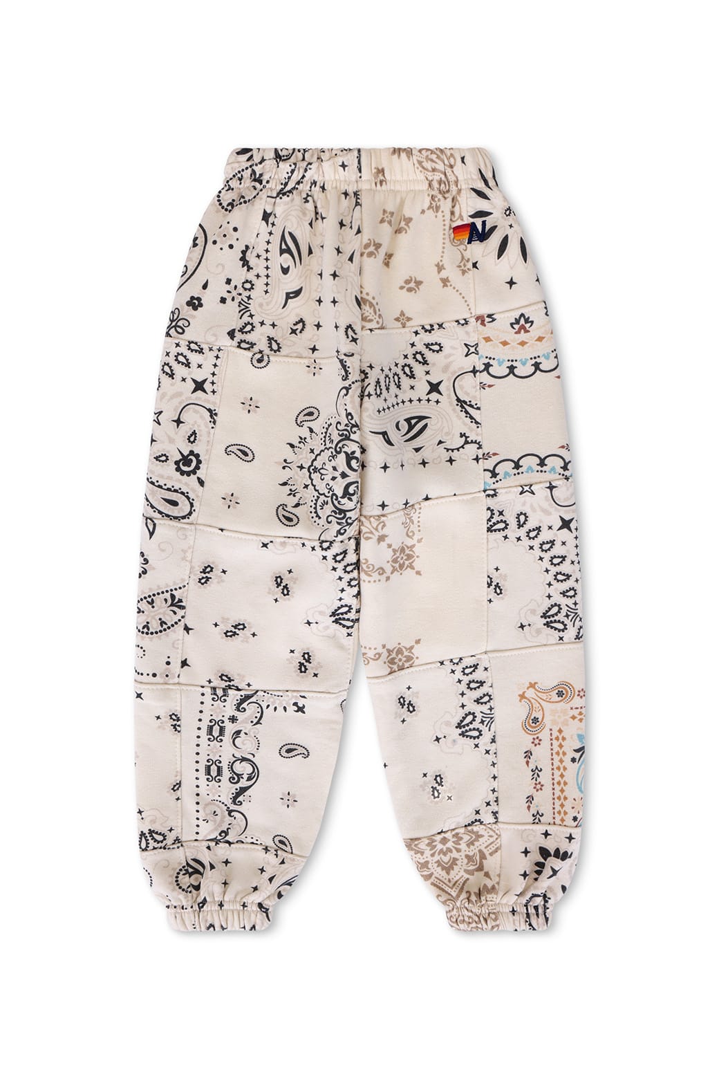 KIDS BANDANA QUILTED SWEATPANTS - VINTAGE WHITE