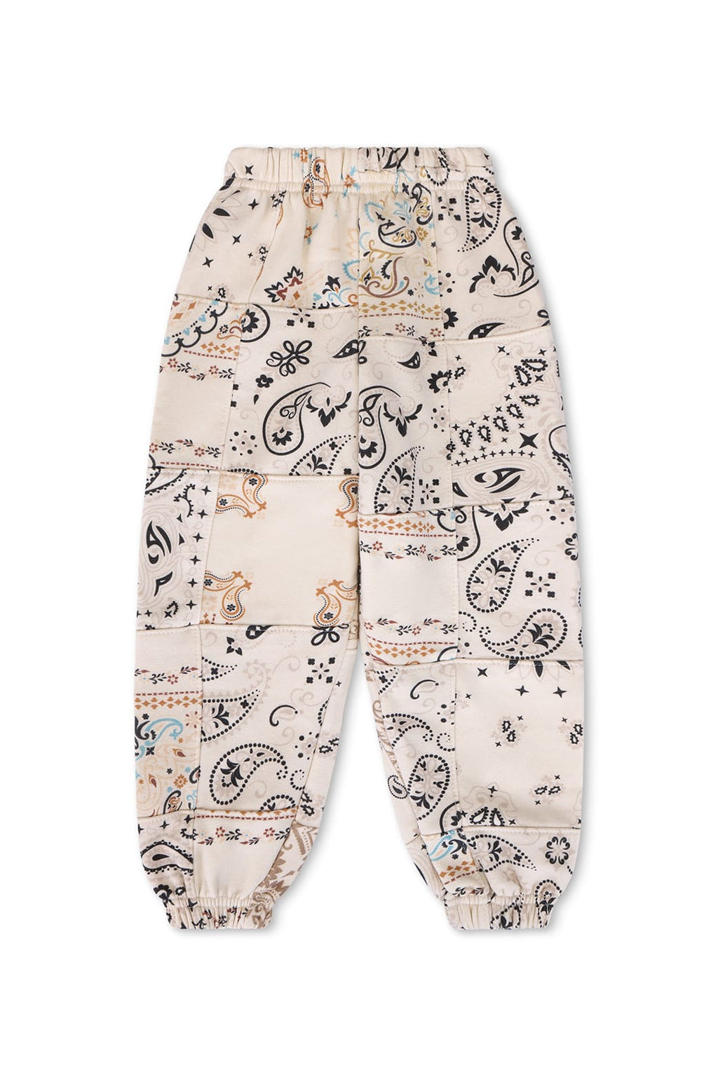 KIDS BANDANA QUILTED SWEATPANTS - VINTAGE WHITE