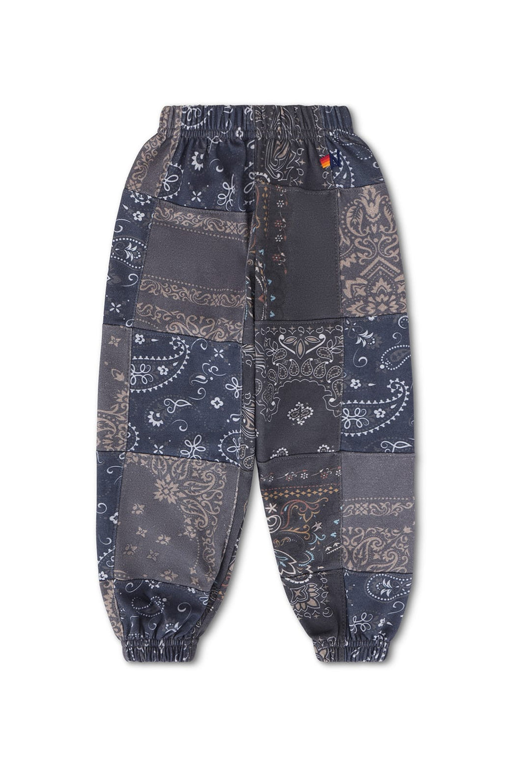 KIDS BANDANA QUILTED SWEATPANTS - CHARCOAL