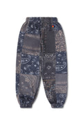 KIDS BANDANA QUILTED SWEATPANTS - CHARCOAL