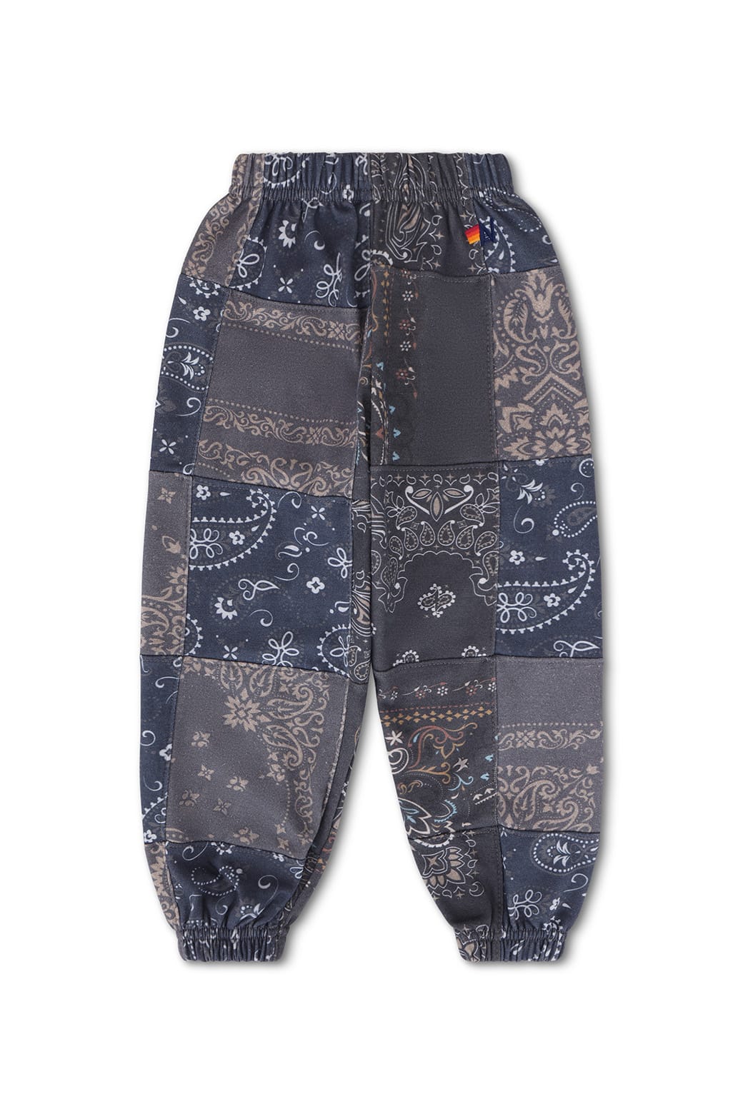 KIDS BANDANA QUILTED SWEATPANTS - CHARCOAL