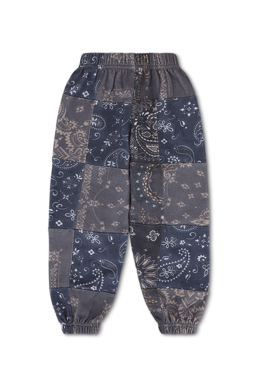 KIDS BANDANA QUILTED SWEATPANTS - CHARCOAL
