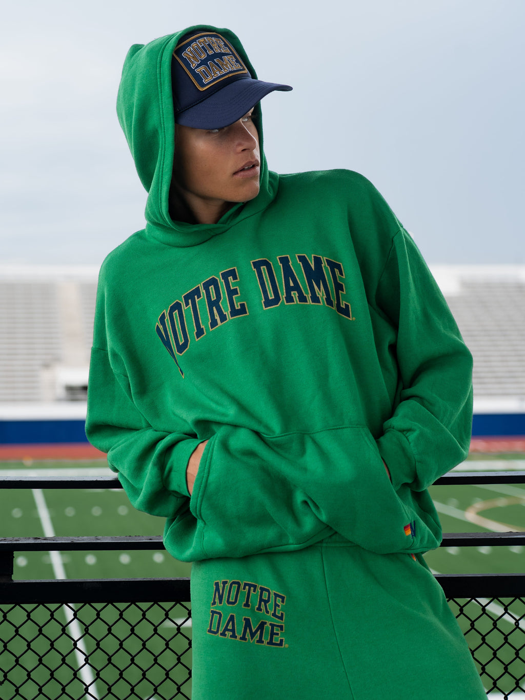 NOTRE DAME 2026 PULLOVER HOODIE RELAXED - KELLY GREEN