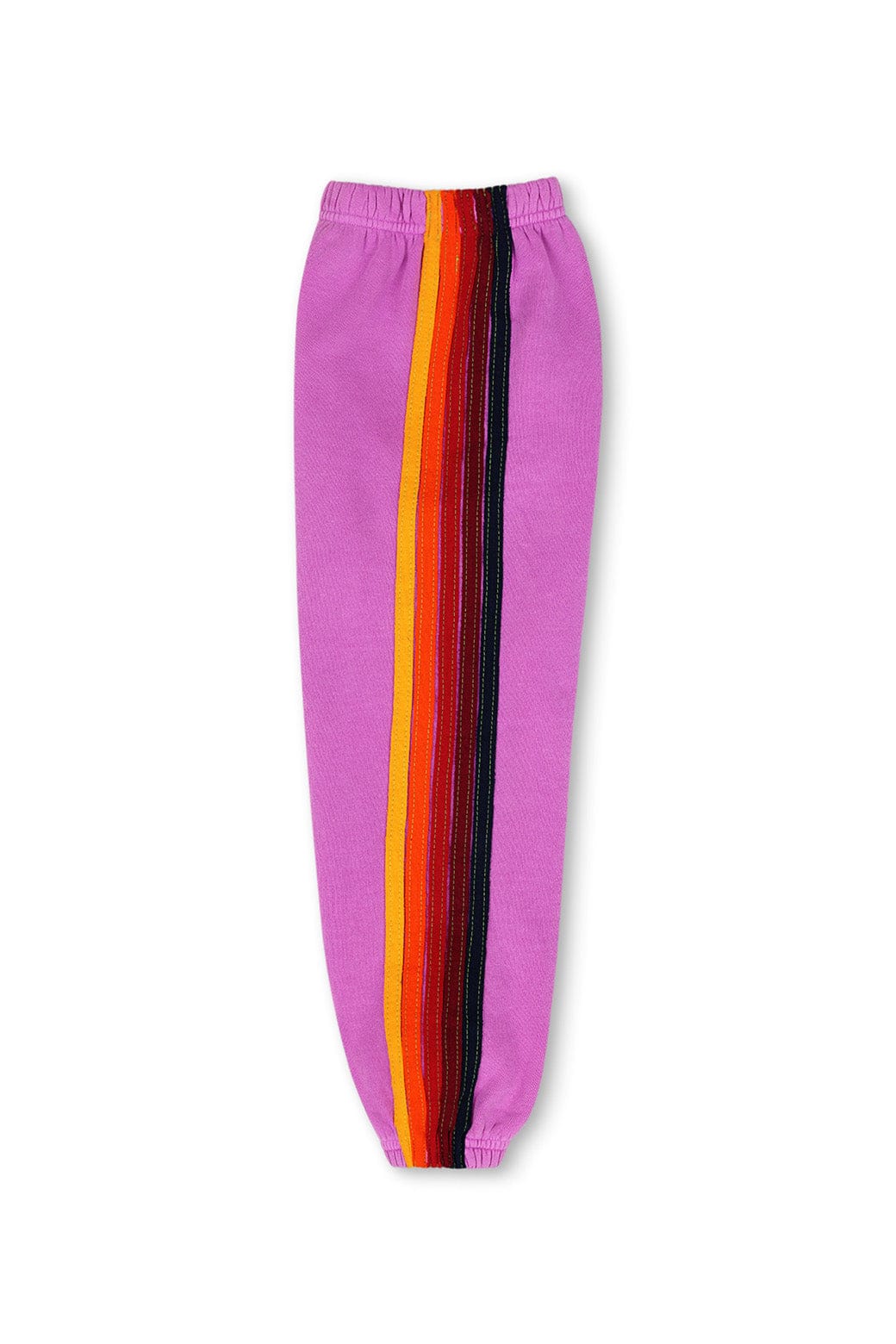 KIDS 5 STRIPE SWEATPANTS - NEON PURPLE