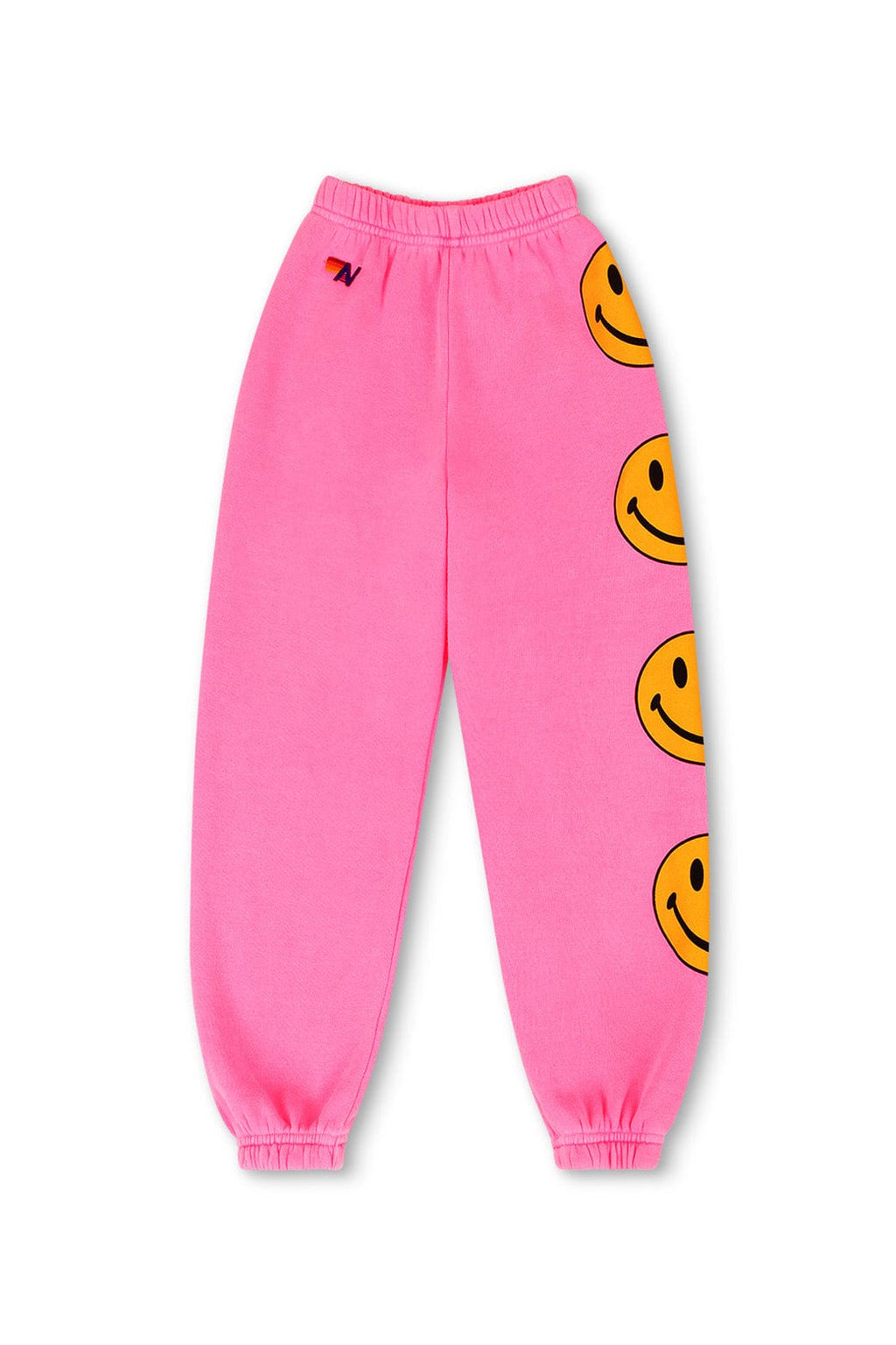 KIDS SMILEY 2 SWEATPANTS - NEON PINK