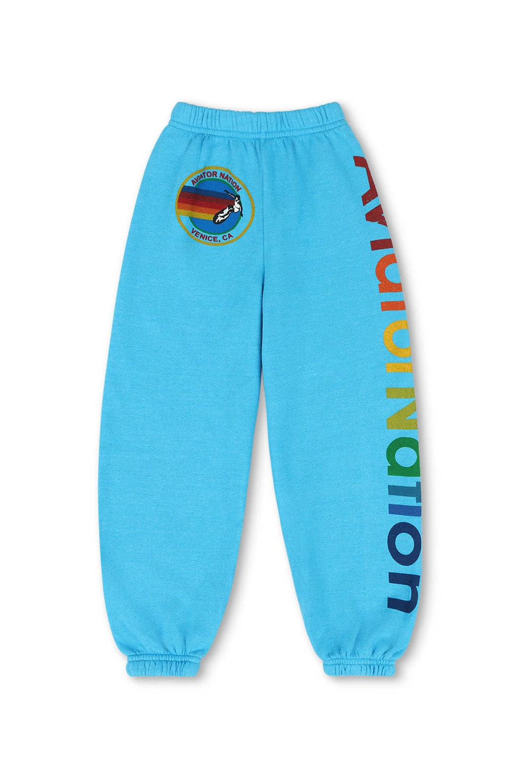 KIDS AVIATOR NATION VENICE SWEATPANTS - NEON BLUE