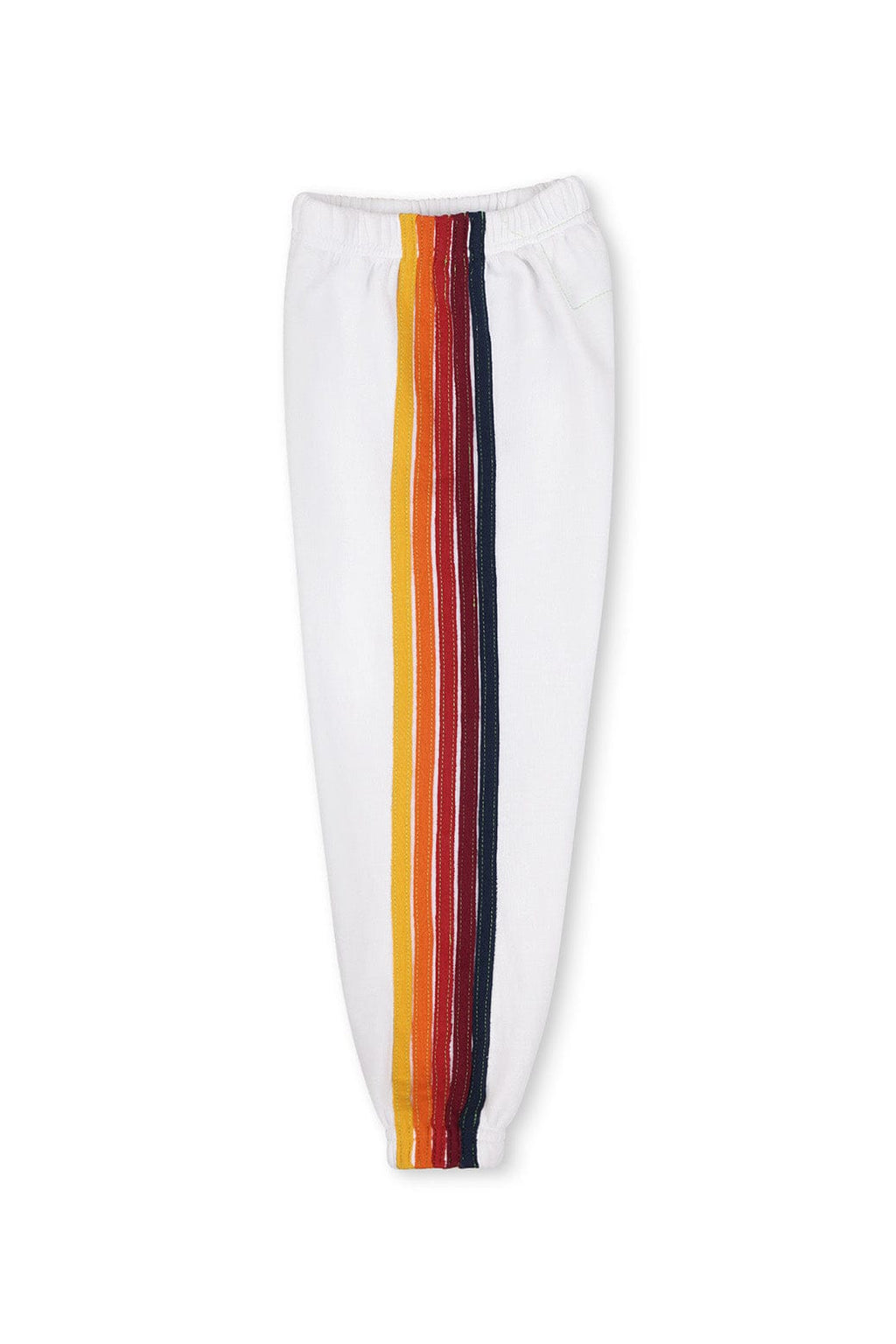 KIDS 5 STRIPE SWEATPANTS - WHITE