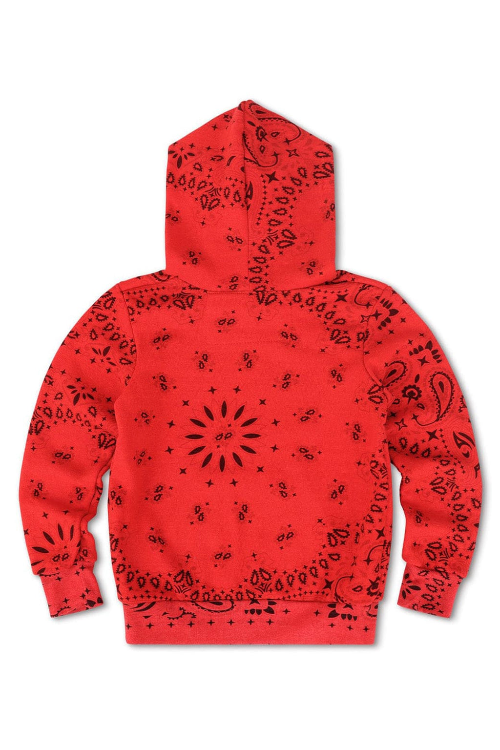 KIDS BANDANA PULLOVER HOODIE - RED