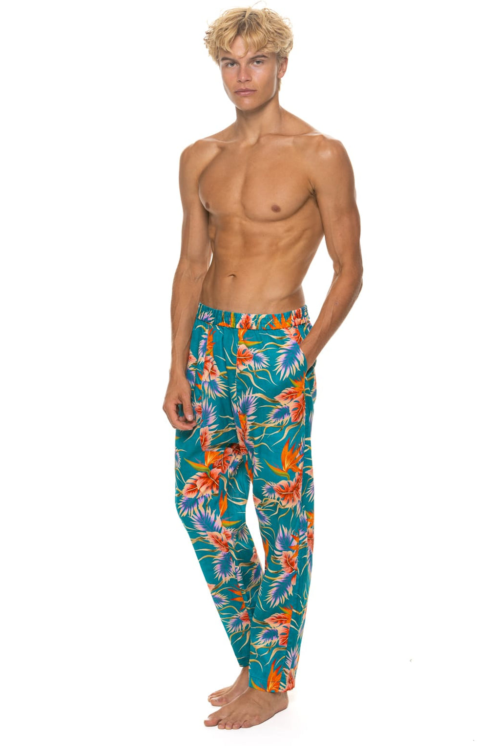 UNISEX COTTON LUXE POPLIN RELAXED PANT - BLUE HAWAII