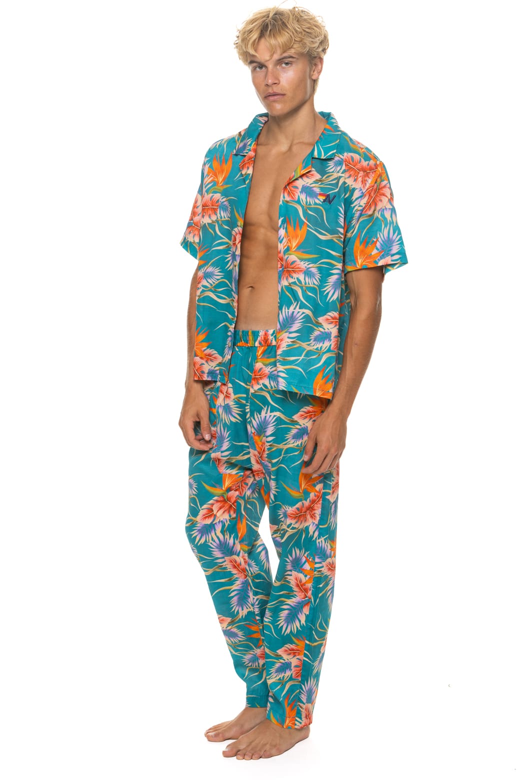 UNISEX COTTON LUXE POPLIN RELAXED PANT - BLUE HAWAII